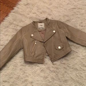 Toddler girls faux leather Moto jacket